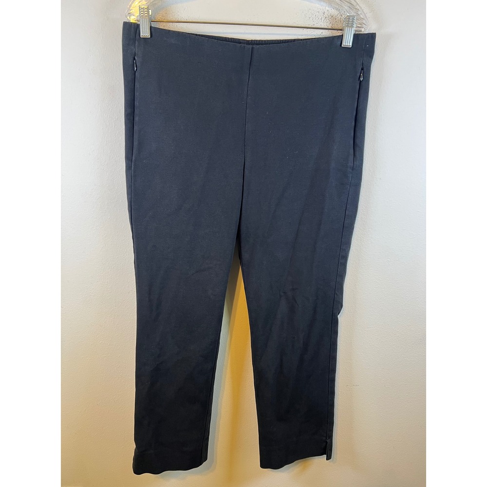J.Jill Womens Slim Leg Pants Essential Cotton Stretch Black 12